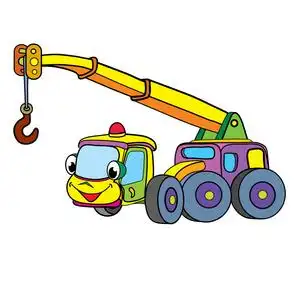 卡通搞笑汽车起重机一组穿着不同服装的考拉可爱搞笑卡通人物矢量搞笑