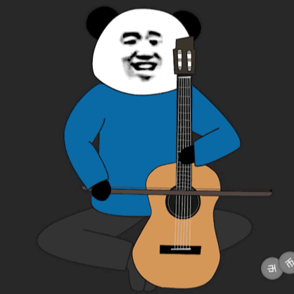 沙雕熊猫头弹吉他表情包沙雕头弹吉他熊猫表情