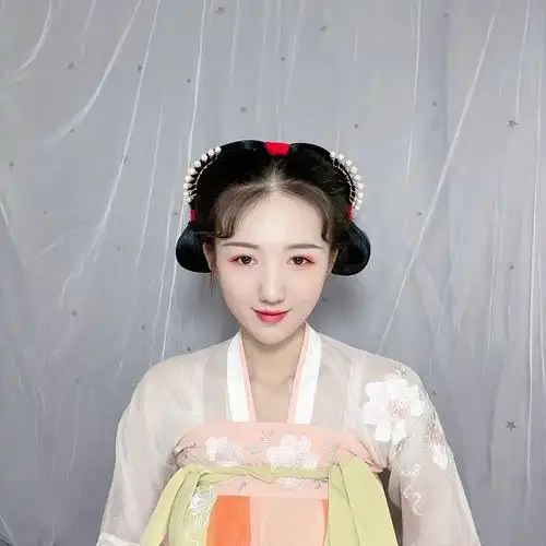 拍摄儿童古风汉服懒人免盘发头顶简单假发包 儿童款-唐朝双丫髻【图片