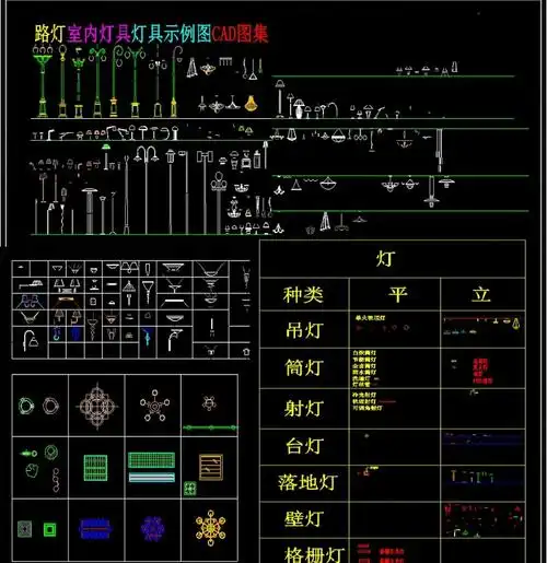 灯cad图纸集合