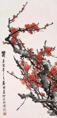 梅花香自苦寒来——王成喜惊艳的红梅作品欣赏