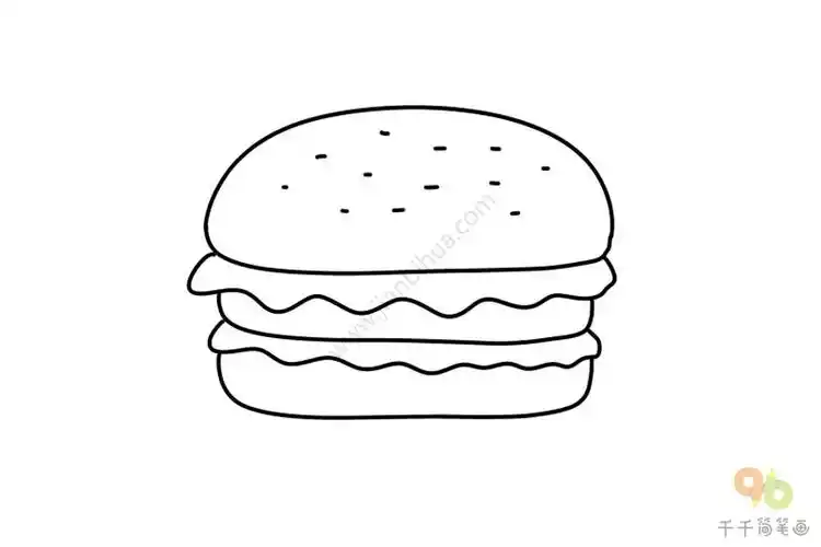 汉堡简笔画