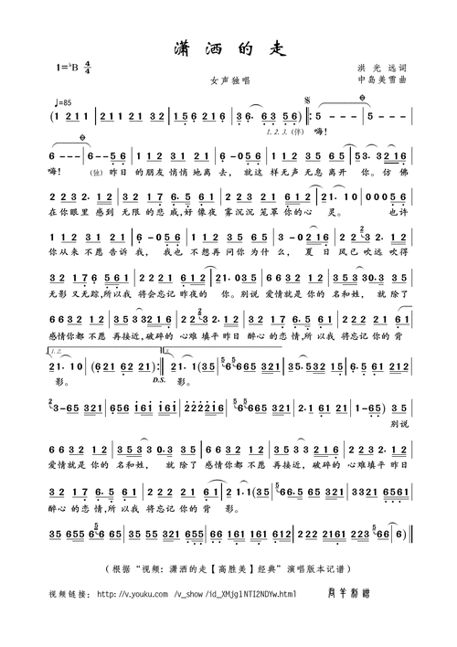 歌谱上传信息:gq_bgs(记谱)查看更多>>(潇洒的走) / gq_bgs记谱相关