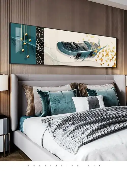 画中画 卧室床头装饰画现代简约大气主卧房间壁画轻奢民宿酒店背景墙