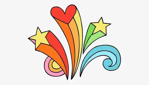 金色星星卡通手绘矢量免扣元素设计