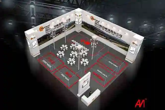 深圳展会设计-汉川数控深圳展览设计效果图汉川数控深圳展览设计效果