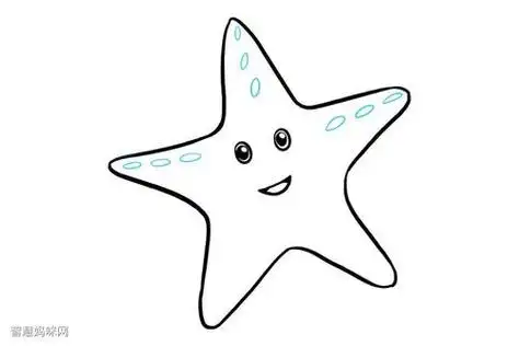 可爱海星简笔画怎么画 简笔画图片大全-普车都