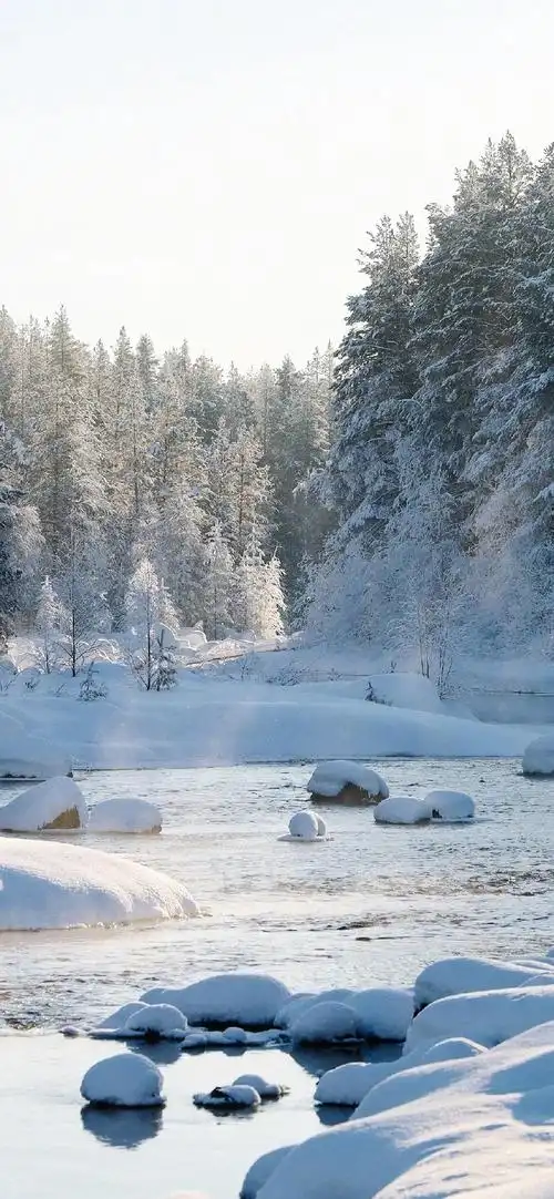 冰雪世界唯美高清手机壁纸_风景_手机壁纸下载_美桌网