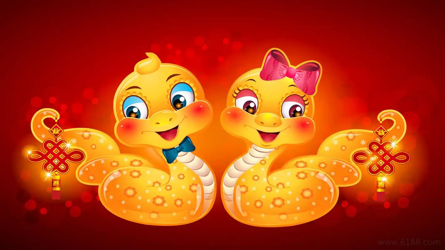 2013蛇年贺喜新春红色桌面壁纸(一)