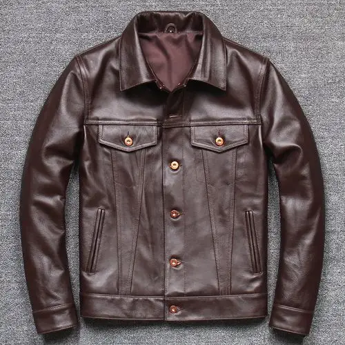 特价真皮皮衣翻领短款头层牛皮休闲机车皮夹克皮衣