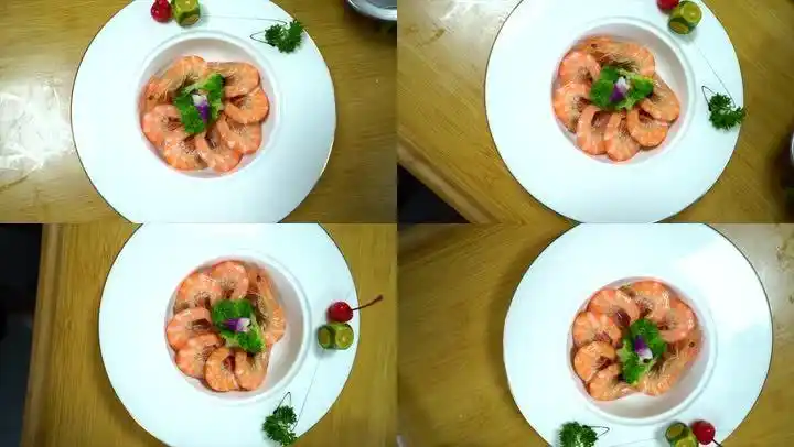 厨房厨师做菜精致摆盘c