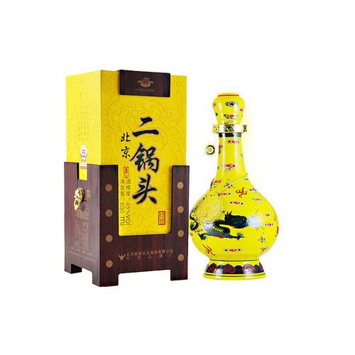 辐照酒北京牛栏山二锅头经典黄龙黄瓷瓶 52度500ml*6瓶装白酒整箱