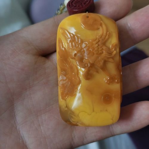 天然蜜蜡一物一图吊坠毛衣链长款男女款项链正品琥珀挂件24g