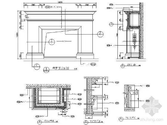 [图块/节点]壁炉详图