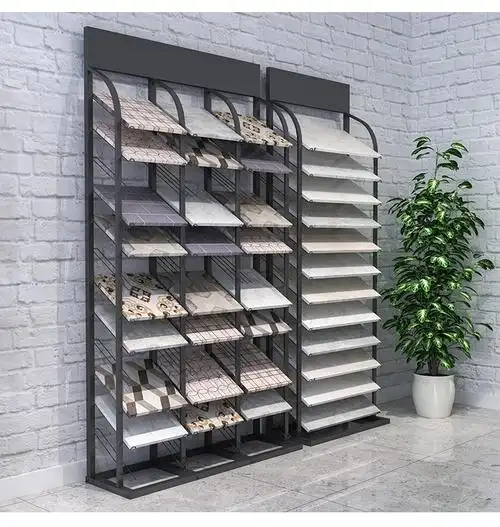 橱柜门展架瓷砖推拉展示架铝扣板石材样品色板架子集成吊顶木地板货架