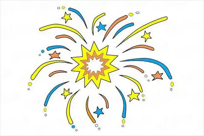 怎么教儿童画最简单又好看的烟花步骤图解