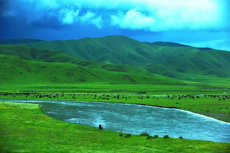 红原草原月亮湾