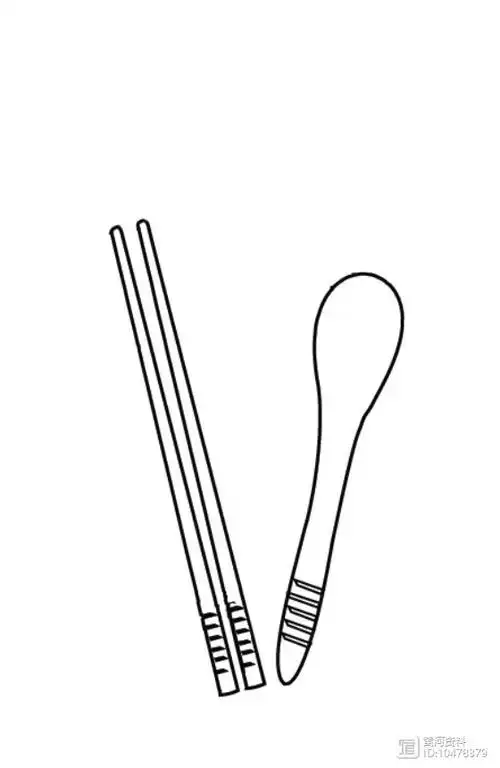 【简笔画】公筷公勺简笔画 分步画法