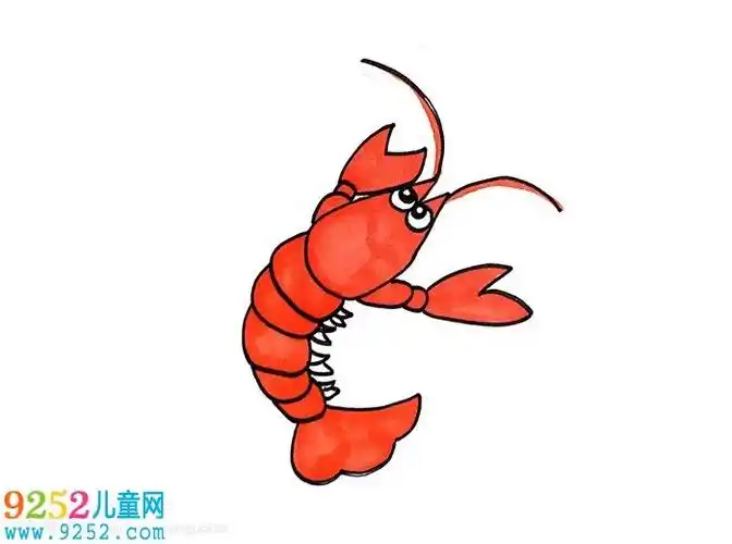 儿童小虾的画法虾的简笔画儿童小虾画法的教程