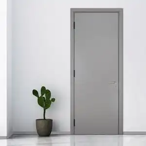 孟氏兄弟木门卧室门现代实木烤漆隔音门简约套装门灰色室内门4005