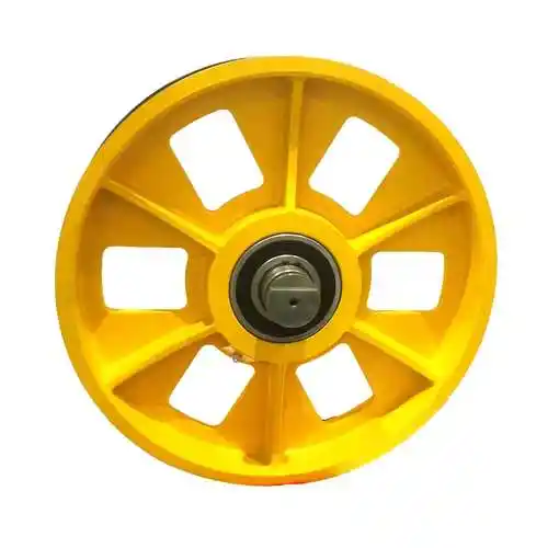 电梯巨人通力重反绳轮导向铸铁轿顶返绳轮轿底滑轮