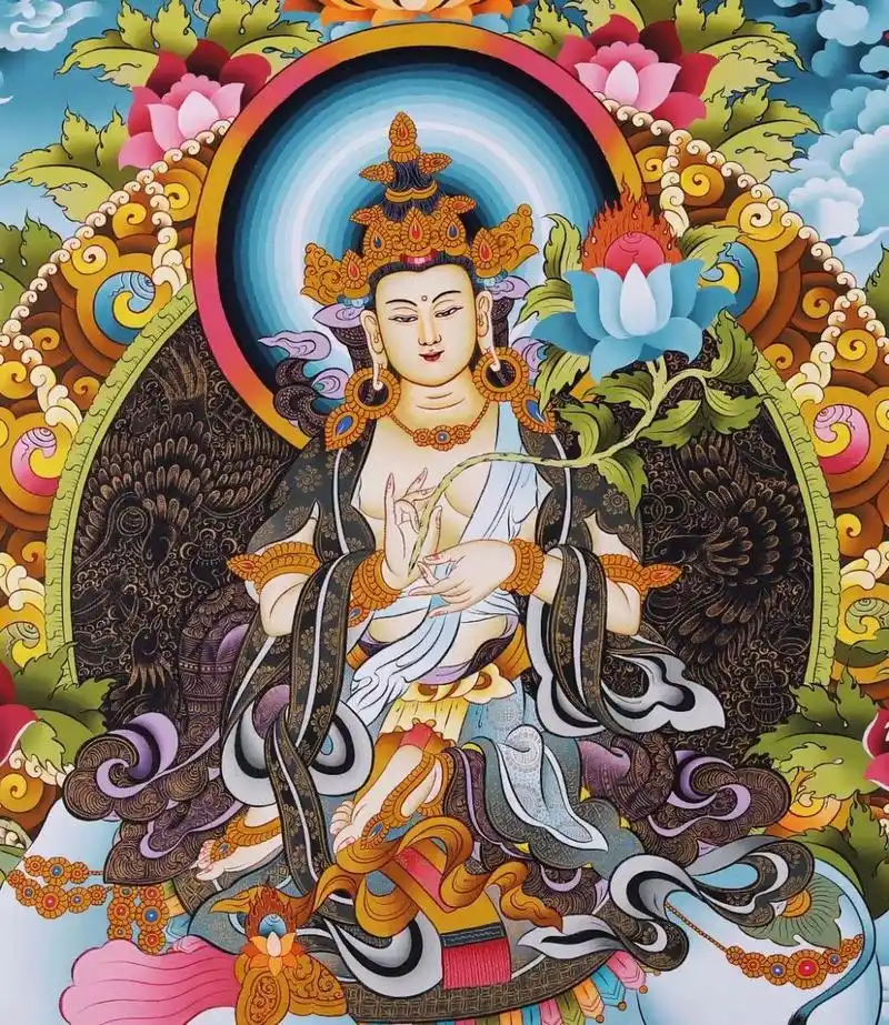 普贤菩萨手机壁纸来了,祝大家运势长虹96 纯矿颜料,唐卡手绘布本.