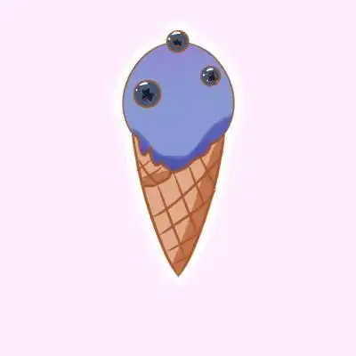 冰淇淋的画法简单又可爱(简笔画教程丨j简单可爱的蓝莓冰淇淋)