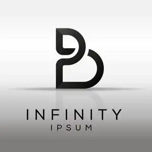 字母 b 标志向量, 创意字母 b 字母徽标多边形b字母标志矢量插图设计