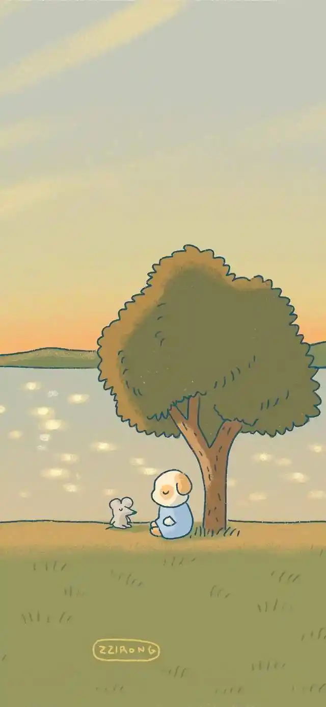 温暖干净的快乐鸭插画,太治愈了