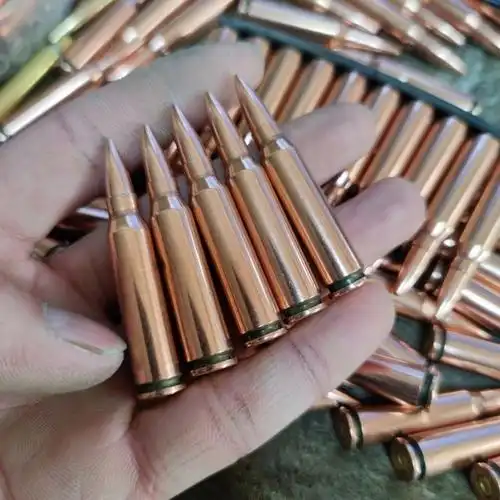 95式钢覆铜弹模项链 影视道具 弹壳工艺品 战狼二道具 95钢覆铜2枚