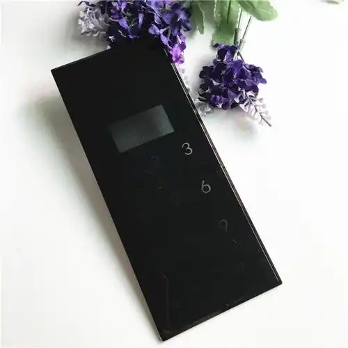 广东厂家直供批发黑色钢化玻璃定做 透光 烤漆 深加工 视窗半透