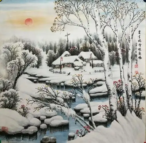 张祥明冰雪山水画2017部分作品欣赏