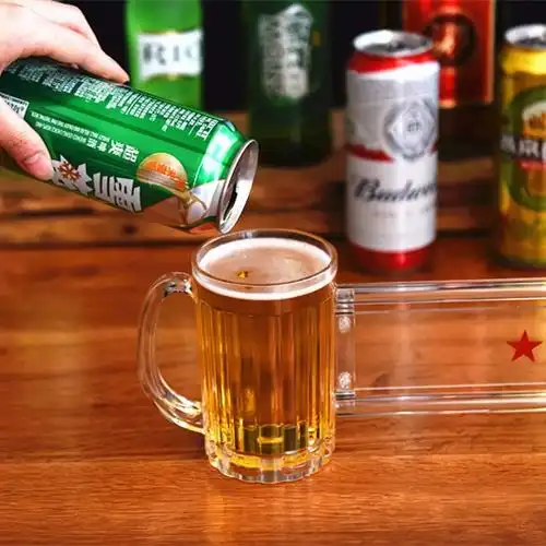 抖音同归于尽杯连体啤酒杯双人同生共死杯防摔ktv兄弟啤酒杯抖音