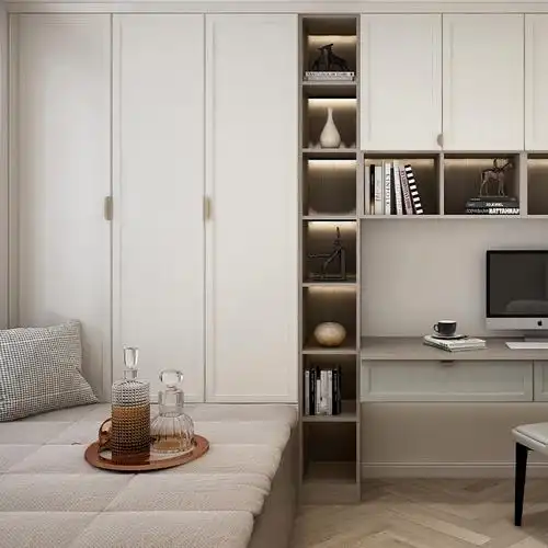 顾家家居全屋定制衣柜衣帽间平开门到顶设计布拉诺2.0沐光系列