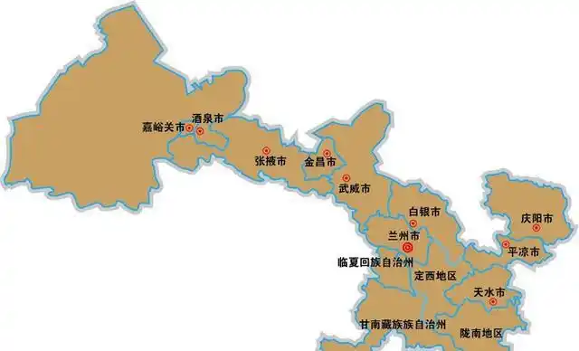 甘肃省地图 图1坚持就是胜利.