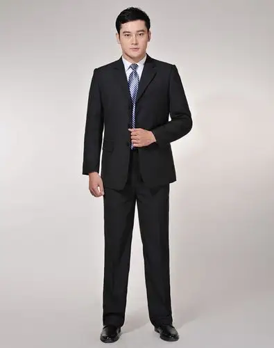 喜庆宴会中年男士西服套装中老年西装套装男装春秋季薄外套爸爸装