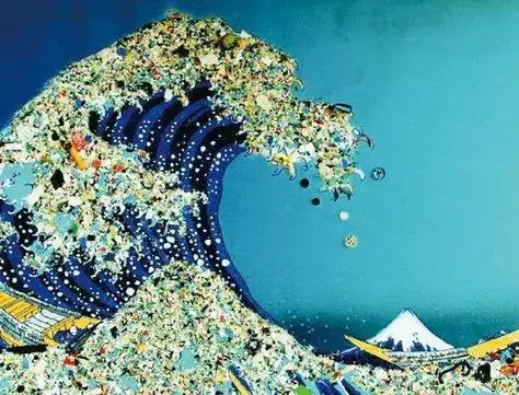 海洋垃圾简笔画