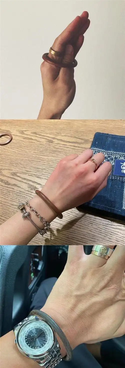 矢向 高桥吾郎一生之环goros一生之环手镯高桥吾郎情侣goros铜扣皮环