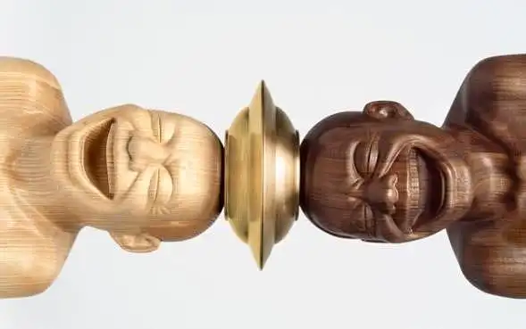 musorx岳敏君笑脸木质雕塑品|工业/产品|其他工业/产品|陈胖胖胖胖