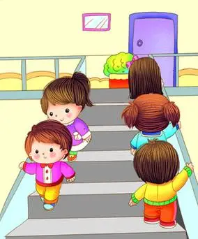 上下楼梯靠右行图片