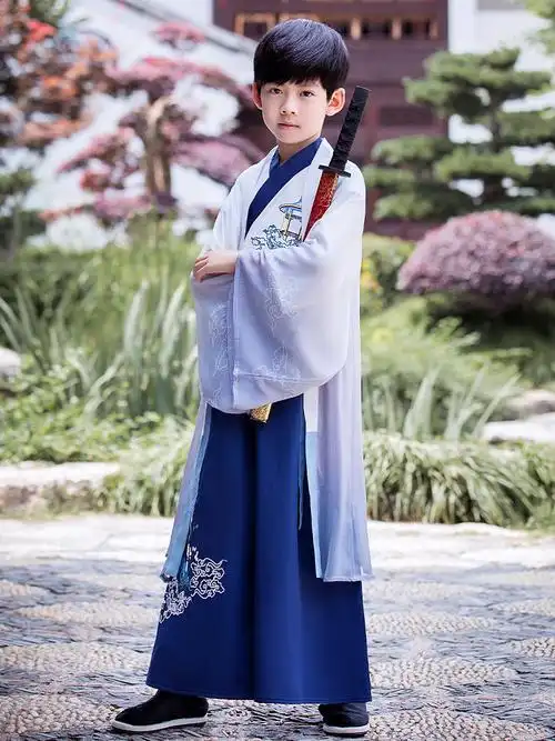 汉服男童春秋国学少爷秋装小男孩古风儿童公子唐装