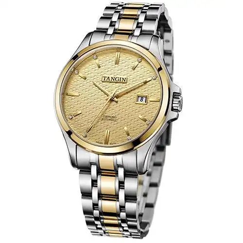 时计廊瑞士tangin天珺男表正品18k金全自动机械手表t3003