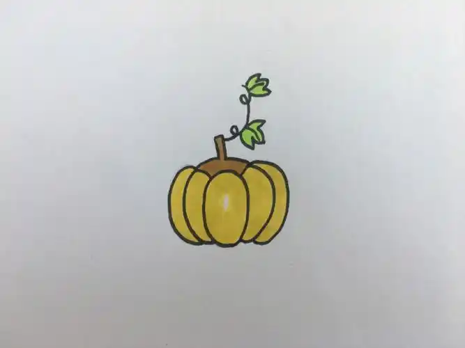 马克笔南瓜简笔画
