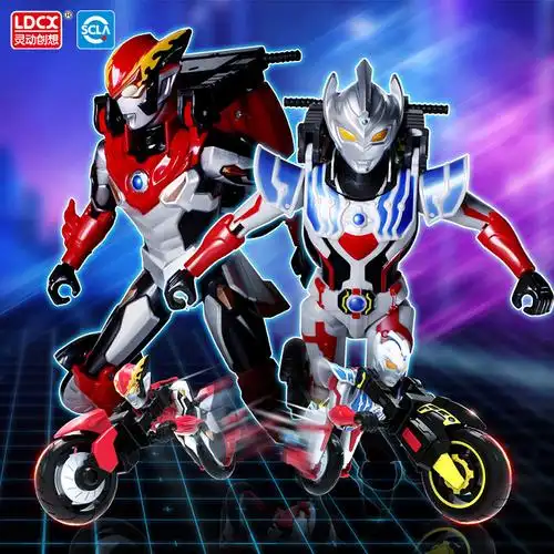 奥特曼变形机车汽车摩托车机甲套装男孩罗索泰迦玩具正版