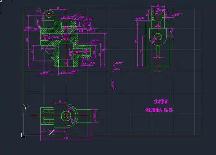 手压阀装配图cad图纸
