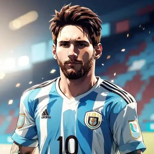 ai生成的梅西动漫风头像