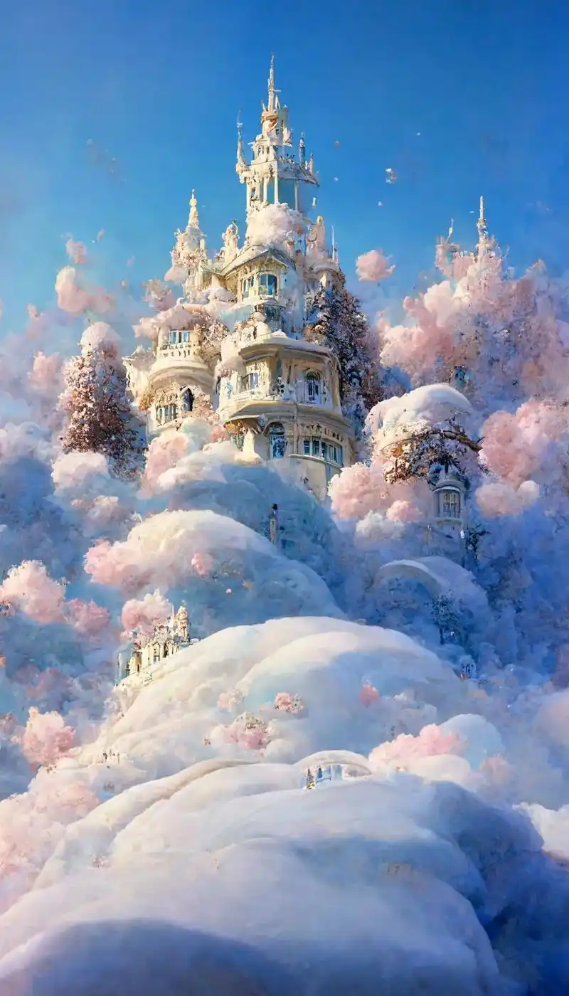 梦幻城堡.#抖音图文来了 #ai绘画 #手机壁纸 #唯美意境 - 抖音