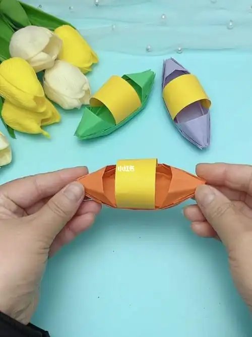 小时候折的乌篷船还记得怎么折吗幼儿手工折纸手工折纸教程乌篷船儿童