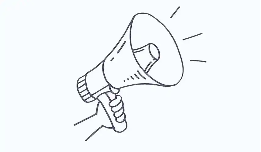 今天我们来画一个扩音喇叭!