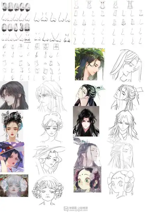 《古风插画鼻子的基本画法》by 爱丽夏